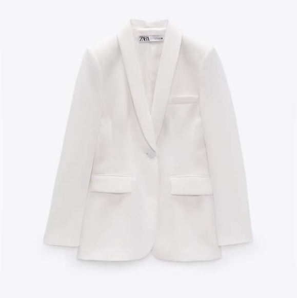 ZARA * BLAZER WHITE Size L tuxedo - Picture 13 of 16